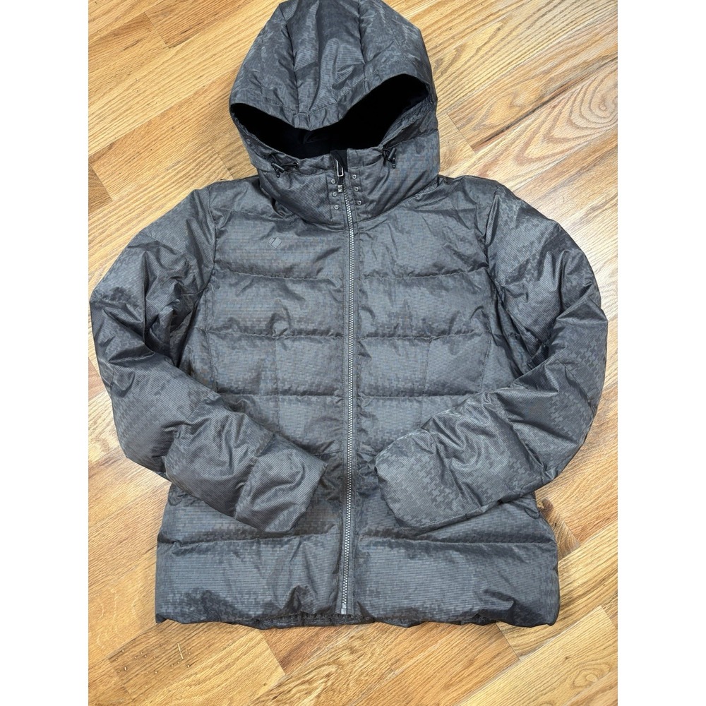 Obermeyer Women's Tuscany II Down Jacket Insulated Ski Coat Size 14 Gray/Silver